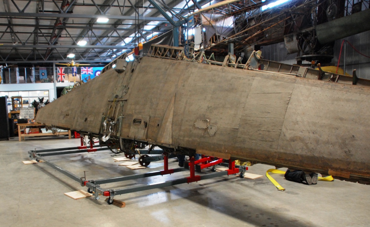 The Mosquito wing in its new fixture, now more secure, stable and portable than before.